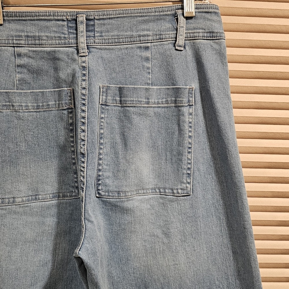 Industry Wide‎ Leg Raw Hem Womens 6 High-Rise Light Wash Denim Jeans - Picture 5 of 8